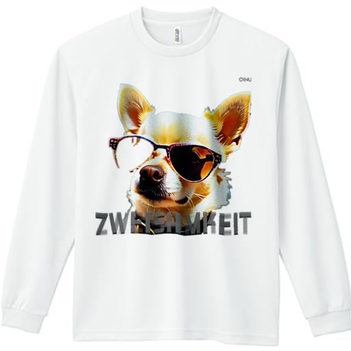 長袖Tシャツ 人間用 メンズ 秋春夏 プリント レジャー アウトドア カジュアル かわいい サングラス チワワ テキスト