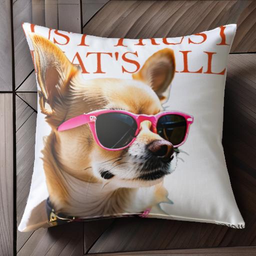 サングラス チワワ かわいい ファッション クッションカバー 45×45cm アニマル柄 おしゃれ 可愛い クッション本体付き 正方形