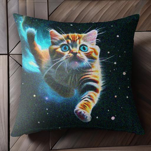 宇宙 ネコ 星 流れ星 カラフル クッションカバー 45×45cm アニマル柄 おしゃれ 可愛い クッション本体付き 正方形 宇宙 ネコ 星 流れ星 カラフル クッションカバー 45×45cm アニマル柄 おしゃれ 可愛い クッション本体付き 正方形