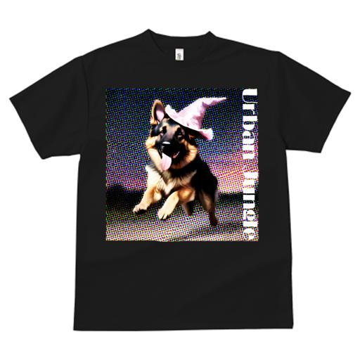 Tシャツ レディース 犬ファン 半袖 春夏 プリント カジュアル かわいい 人間用 フィットネス ハロウィン ジャーマンシェパードドッグ 帽子 ピクセルアート