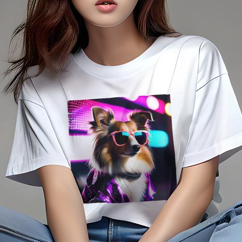 Tシャツ レディース 犬ファン 半袖 春夏 プリント カジュアル かわいい 人間用 フィットネス クッショ..