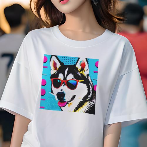 Tシャツ レディース 犬ファン 半袖 春夏 プリント カジュアル かわいい 人間用 フィットネス クッションカバー 45×45cm アニマル柄 おしゃれ 可愛い クッション本体付き Tシャツ レディース 犬ファン 半袖 春夏 プリント カジュアル かわいい 人間用 フィットネス クッションカバー 45×45cm アニマル柄 おしゃれ 可愛い クッション本体付き