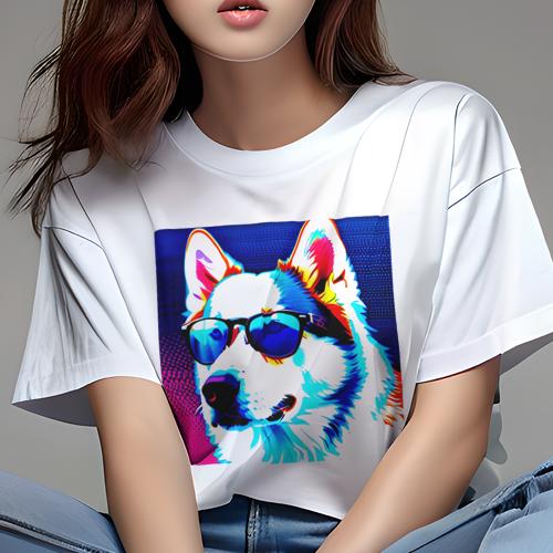 Tシャツ レディース 犬ファン 半袖 春夏 プリント カジュアル かわいい 人間用 フィットネス クッションカバー 45×45cm アニマル柄 おしゃれ 可愛い クッション本体付き Tシャツ レディース 犬ファン 半袖 春夏 プリント カジュアル かわいい 人間用 フィットネス クッションカバー 45×45cm アニマル柄 おしゃれ 可愛い クッション本体付き