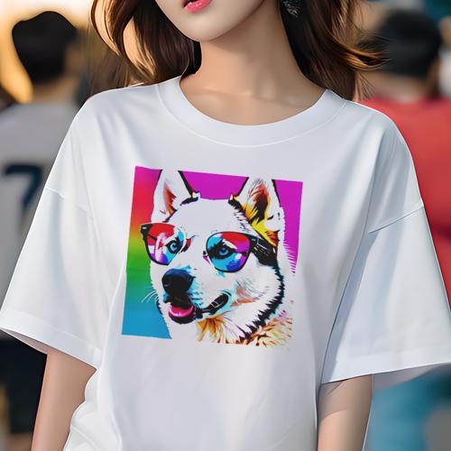 Tシャツ レディース 犬ファン 半袖 春夏 プリント カジュアル かわいい 人間用 フィットネス クッションカバー 45×45cm アニマル柄 おしゃれ 可愛い クッション本体付き Tシャツ レディース 犬ファン 半袖 春夏 プリント カジュアル かわいい 人間用 フィットネス クッションカバー 45×45cm アニマル柄 おしゃれ 可愛い クッション本体付き