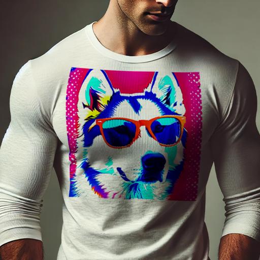 長袖Tシャツ 人間用 メンズ 秋春夏 プリント レジャー アウトドア カジュアル かわいい クッションカバー 45×45cm アニマル柄 おしゃれ 可愛い クッション本体付き