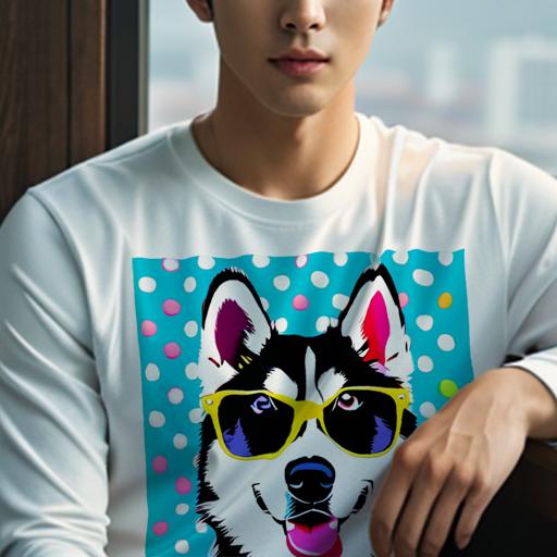 長袖Tシャツ 人間用 メンズ 秋春夏 プリント レジャー アウトドア カジュアル かわいい クッションカバー 45×45cm アニマル柄 おしゃれ 可愛い クッション本体付き