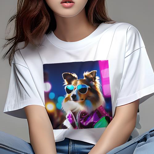 Tシャツ レディース 犬ファン 半袖 春夏 プリント カジュアル かわいい 人間用 フィットネス クッショ..