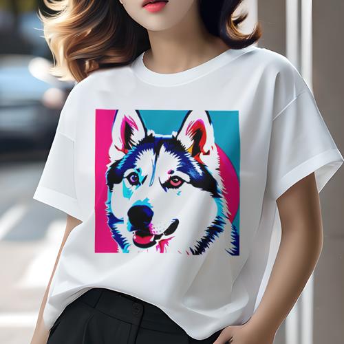 Tシャツ レディース 犬ファン 半袖 春夏 プリント カジュアル かわいい 人間用 フィットネス クッショ..