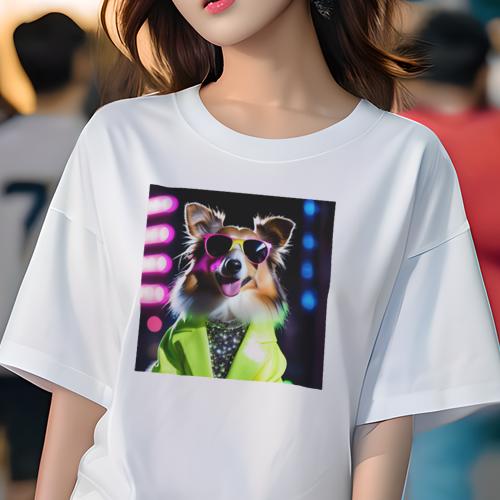 Tシャツ レディース 犬ファン 半袖 春夏 プリント カジュアル かわいい 人間用 フィットネス クッショ..