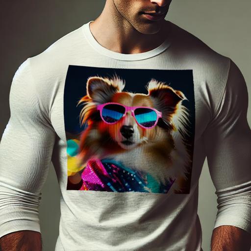 長袖Tシャツ 人間用 メンズ 秋春夏 プリント レジャー アウトドア カジュアル かわいい クッションカバー 45×45cm アニマル柄 おしゃれ 可愛い クッション本体付き