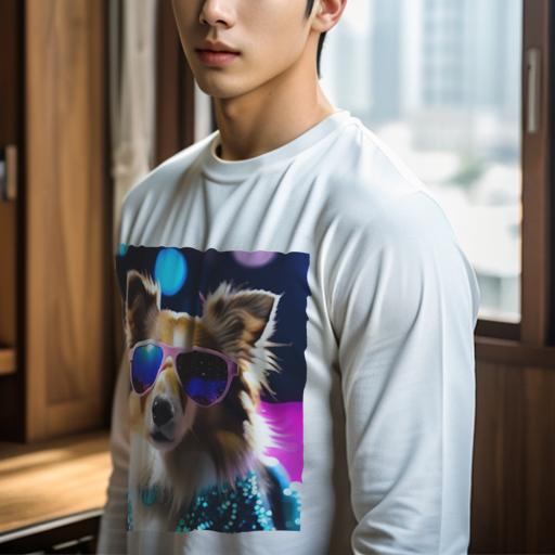 長袖Tシャツ 人間用 メンズ 秋春夏 プリント レジャー アウトドア カジュアル かわいい クッションカバ..