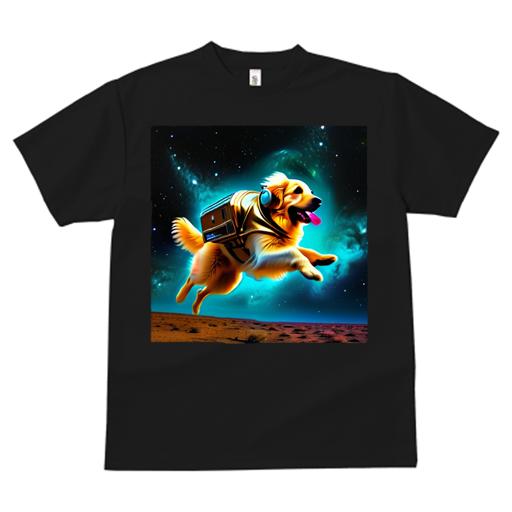Tシャツ レディース 犬ファン 半袖 春夏 プリント カジュアル かわいい 人間用 フィットネス 宇宙 ゴールデンレトリバー ヘッドホン アドベンチャー ファンタジー