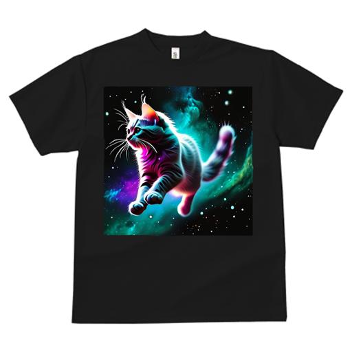 Tシャツ レディース 犬ファン 半袖 春夏 プリント カジュアル かわいい 人間用 フィットネス 宇宙 銀河 ネオン 猫