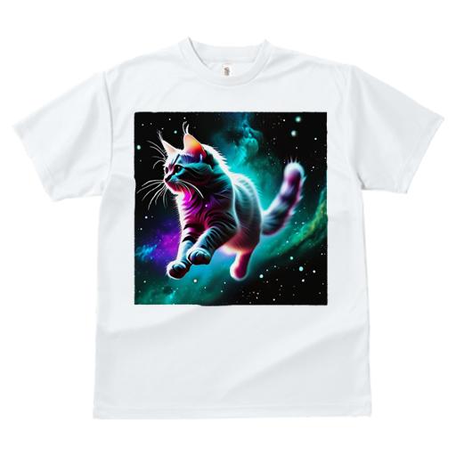 Tシャツ レディース 犬ファン 半袖 春夏 プリント カジュアル かわいい 人間用 フィットネス 宇宙 銀河 ネオン 猫