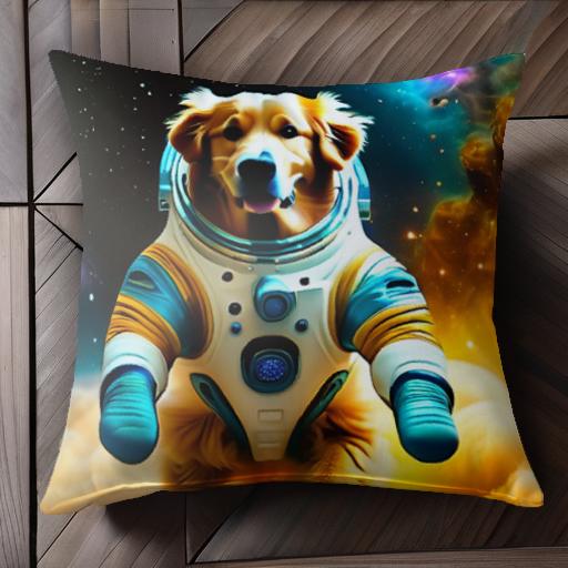 宇宙服 ゴールデンレトリバー 宇宙 惑星 クッションカバー 45×45cm アニマル柄 おしゃれ 可愛い クッション本体付き 正方形 宇宙服 ゴールデンレトリバー 宇宙 惑星 クッションカバー 45×45cm アニマル柄 おしゃれ 可愛い クッション本体付き 正方形