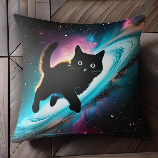 猫 宇宙 銀河 カラフル クッションカバー 45×45cm アニマル柄 おしゃれ 可愛い クッション本体付き 正方形 猫 宇宙 銀河 カラフル クッションカバー 45×45cm アニマル柄 おしゃれ 可愛い クッション本体付き 正方形