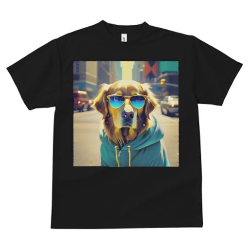 Tシャツ レディース 犬ファン 半袖 春夏 プリント カジュアル かわいい 人間用 フィットネス サングラス ゴールデンレトリバー パーカー 街