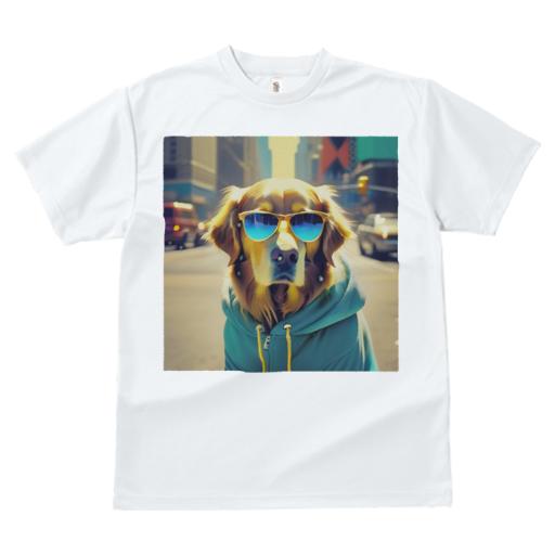 Tシャツ レディース 犬ファン 半袖 春夏 プリント カジュアル かわいい 人間用 フィットネス サングラス ゴールデンレトリバー パーカー 街