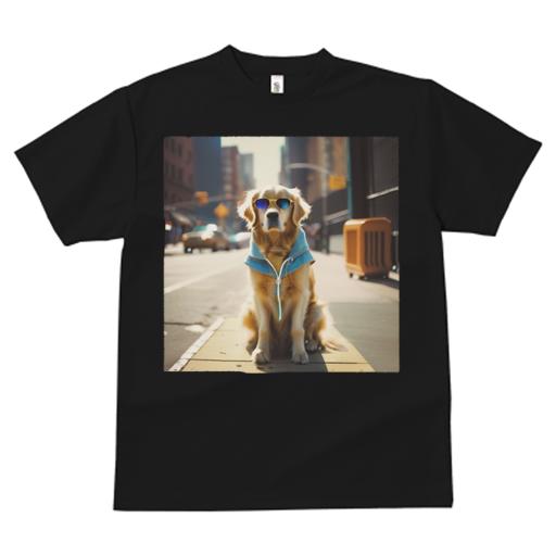 Tシャツ レディース 犬ファン 半袖 春夏 プリント カジュアル かわいい 人間用 フィットネス サングラス ゴールデンレトリバー ジャケット 街