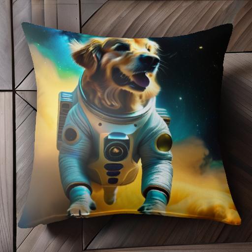 宇宙 ゴールデンレトリバー 宇宙服 星 クッションカバー 45×45cm アニマル柄 おしゃれ 可愛い クッション本体付き 正方形 宇宙 ゴールデンレトリバー 宇宙服 星 クッションカバー 45×45cm アニマル柄 おしゃれ 可愛い クッション本体付き 正方形