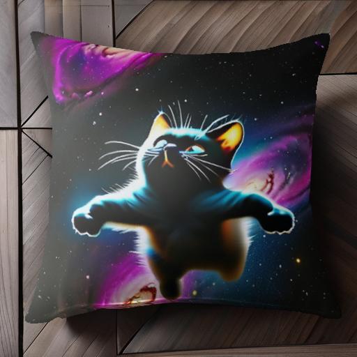 宇宙 銀河 星 クッションカバー 45×45cm アニマル柄 おしゃれ 可愛い クッション本体付き 正方形