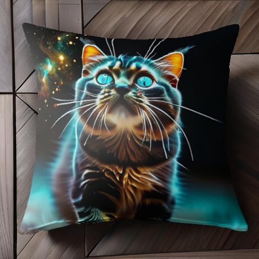 猫 宇宙 星 ファンタジー クッションカバー 45×45cm アニマル柄 おしゃれ 可愛い クッション本体付き 正方形 猫 宇宙 星 ファンタジー クッションカバー 45×45cm アニマル柄 おしゃれ 可愛い クッション本体付き 正方形