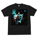 Tシャツ メンズ キッズ 犬ファン 半袖 春夏 プリント カジュアル かわいい 人間用 フィットネス 宇宙 星