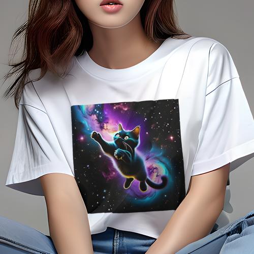 Tシャツ レディース 犬ファン 半袖 春夏 プリント カジュアル かわいい 人間用 フィットネス 宇宙 星雲 スペース ギャラクシー Tシャツ レディース 犬ファン 半袖 春夏 プリント カジュアル かわいい 人間用 フィットネス 宇宙 星雲 スペース ギャラクシー