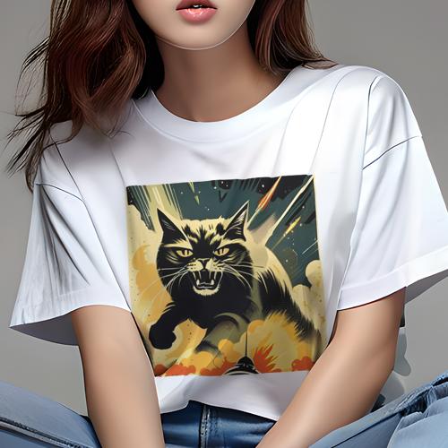 Tシャツ レディース 犬ファン 半袖 春夏 プリント カジュアル かわいい 人間用 フィットネス 宇宙 ロケット 爆発 Tシャツ レディース 犬ファン 半袖 春夏 プリント カジュアル かわいい 人間用 フィットネス 宇宙 ロケット 爆発