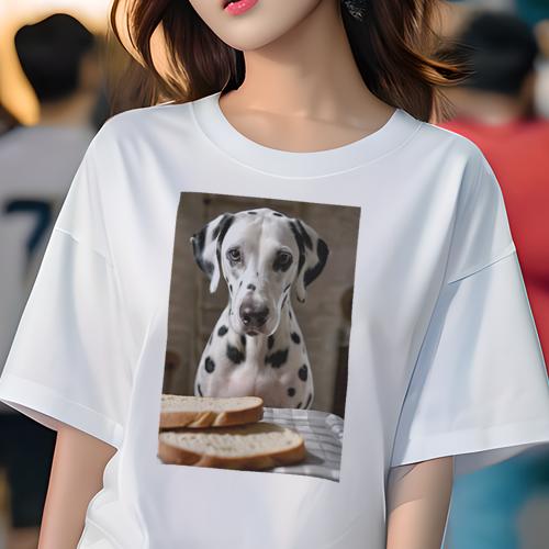 Tシャツ レディース 犬ファン 半袖 春夏 プリント カジュアル かわいい 人間用 フィットネス パン ダルメシアン Tシャツ レディース 犬ファン 半袖 春夏 プリント カジュアル かわいい 人間用 フィットネス パン ダルメシアン