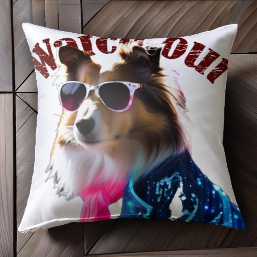 サングラス シェットランドシープドッグ スカーフ ジャケット クッションカバー 45×45cm アニマル柄 お..