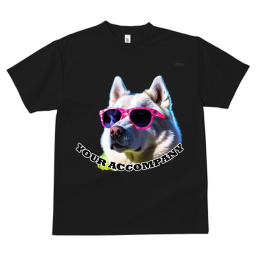 Tシャツ レディース 犬ファン 半袖 春夏 プリント カジュアル かわいい 人間用 フィットネス サングラス シベリアンハスキー