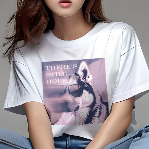 Tシャツ レディース 犬ファン 半袖 春夏 プリント カジュアル かわいい 人間用 フィットネス サングラス シベリアンハスキー Tシャツ レディース 犬ファン 半袖 春夏 プリント カジュアル かわいい 人間用 フィットネス サングラス シベリアンハスキー