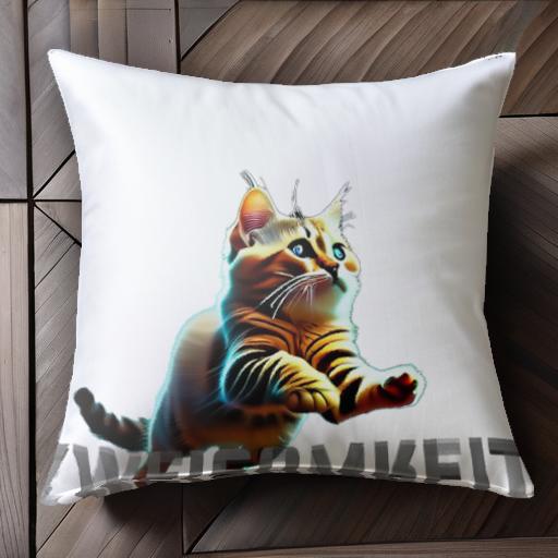 猫 クッションカバー 45×45cm アニマル柄 おしゃれ 可愛い クッション本体付き 正方形 猫 クッションカバー 45×45cm アニマル柄 おしゃれ 可愛い クッション本体付き 正方形