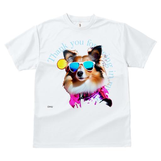 Tシャツ レディース 犬ファン 半袖 春夏 プリント カジュアル かわいい 人間用 フィットネス サングラス シェットランドシープドッグ ジャケット