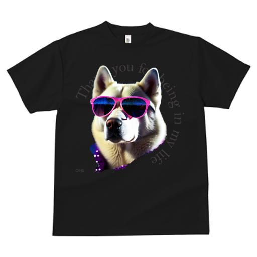 Tシャツ レディース 犬ファン 半袖 春夏 プリント カジュアル かわいい 人間用 フィットネス サングラス 秋田犬