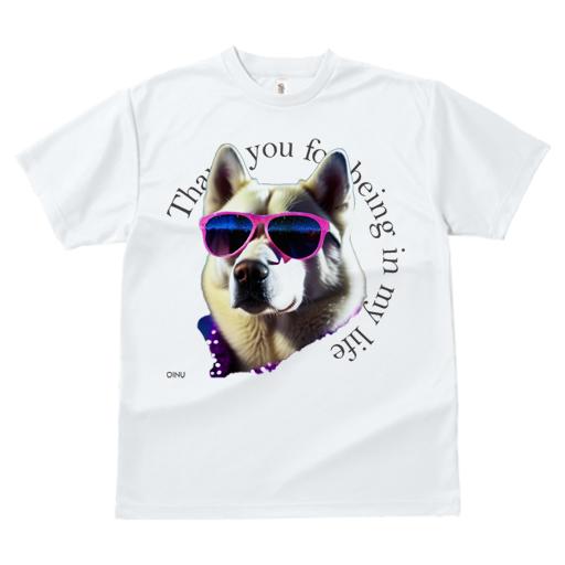 Tシャツ レディース 犬ファン 半袖 春夏 プリント カジュアル かわいい 人間用 フィットネス サングラス 秋田犬