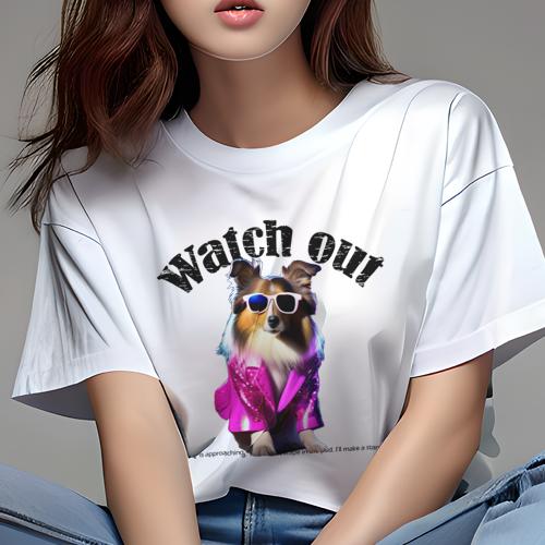 Tシャツ レディース 犬ファン 半袖 春夏 プリント カジュアル かわいい 人間用 フィットネス サングラス シェットランドシープドッグ ジャケット Tシャツ レディース 犬ファン 半袖 春夏 プリント カジュアル かわいい 人間用 フィットネス サングラス シェットランドシープドッグ ジャケット