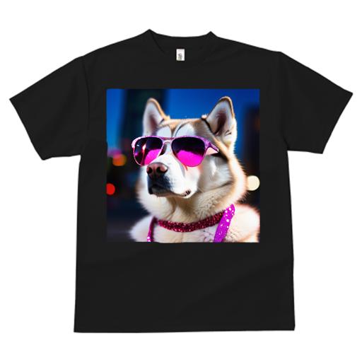 楽天フロントップ楽天市場店Tシャツ メンズ キッズ 犬ファン 半袖 春夏 プリント カジュアル かわいい 人間用 フィットネス サングラス シベリアンハスキー アクセサリー