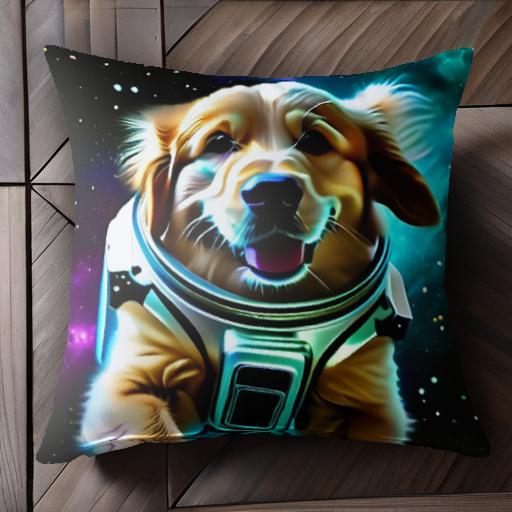 宇宙 ゴールデンレトリバー スペース 宇宙服 クッションカバー 45×45cm アニマル柄 おしゃれ 可愛い ク..