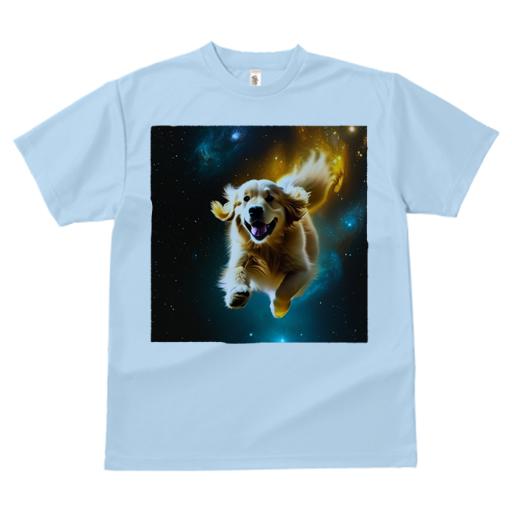 Tシャツ メンズ キッズ 犬ファン 半袖 春夏 プリント カジュアル かわいい 人間用 フィットネス 宇宙 ゴールデンレトリバー 星