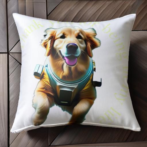 宇宙服 ゴールデンレトリバー クッションカバー 45×45cm アニマル柄 おしゃれ 可愛い クッション本体付き 正方形 宇宙服 ゴールデンレトリバー クッションカバー 45×45cm アニマル柄 おしゃれ 可愛い クッション本体付き 正方形