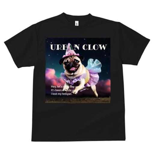 楽天フロントップ楽天市場店Tシャツ メンズ キッズ 犬ファン 半袖 春夏 プリント カジュアル かわいい 人間用 フィットネス 妖精 パグ 魔法使い キラキラ チュール