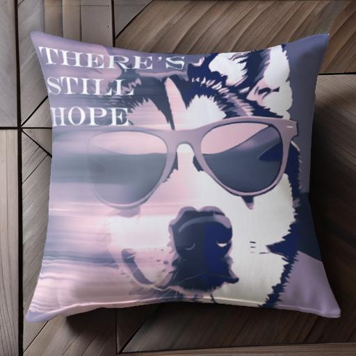 サングラス ハスキー クッションカバー 45×45cm アニマル柄 おしゃれ 可愛い クッション本体付き 正方形