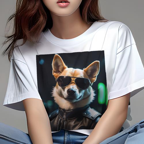 Tシャツ レディース 犬ファン 半袖 春夏 プリント カジュアル かわいい 人間用 フィットネス サングラス コーギー 革ジャン Tシャツ レディース 犬ファン 半袖 春夏 プリント カジュアル かわいい 人間用 フィットネス サングラス コーギー 革ジャン
