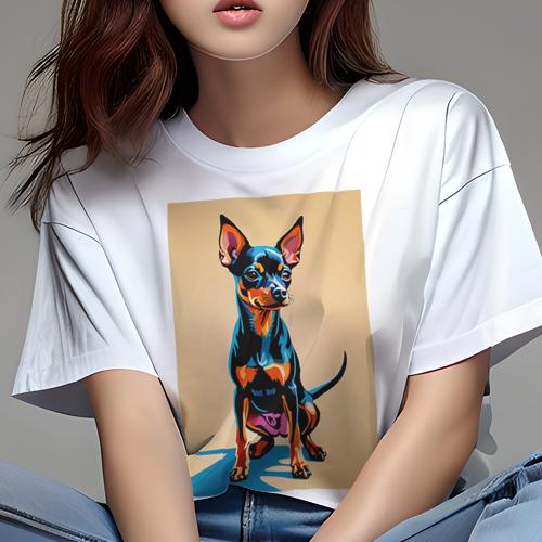 Tシャツ レディース 犬ファン 半袖 春夏 プリント カジュアル かわいい 人間用 フィットネス ミニチュアピンシャー