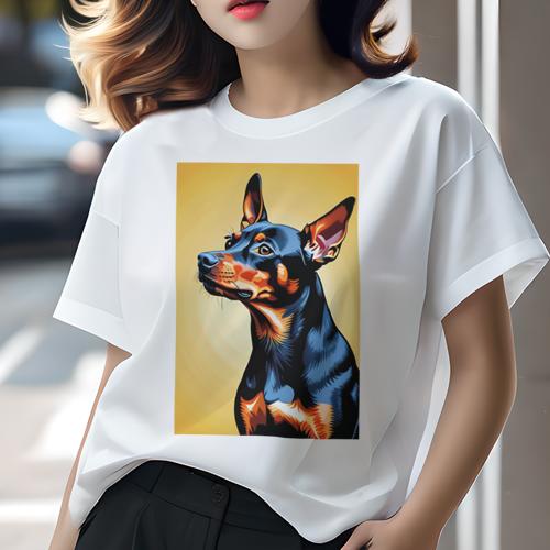 Tシャツ レディース 犬ファン 半袖 春夏 プリント カジュアル かわいい 人間用 フィットネス ミニチュアピンシャー