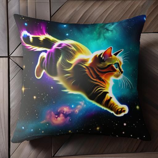 宇宙 星雲 スペース ギャラクシー 星 クッションカバー 45×45cm アニマル柄 おしゃれ 可愛い クッション本体付き 正方形