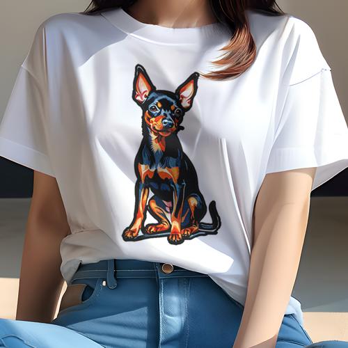 Tシャツ レディース 犬ファン 半袖 春夏 プリント カジュアル かわいい 人間用 フィットネス 犬 ミニチュアピンシャー ペット 動物 かわいい