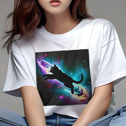 Tシャツ レディース 犬ファン 半袖 春夏 プリント カジュアル かわいい 人間用 フィットネス 宇宙 星雲 スペース ギャラクシー Tシャツ レディース 犬ファン 半袖 春夏 プリント カジュアル かわいい 人間用 フィットネス 宇宙 星雲 スペース ギャラクシー